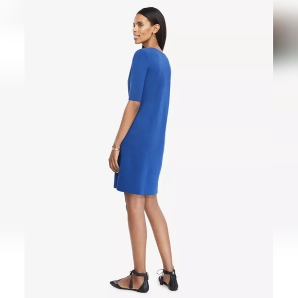 Ann Taylor elbow sleeve V-neck knit sweater dress size S. - Picture 3 of 9